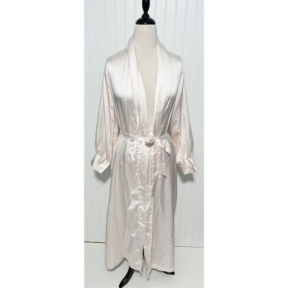 Bert Yelin For Iris Vintage Long Sleeve Collar Sleeping Robe Pink ILGWU‎ Small - Picture 1 of 13